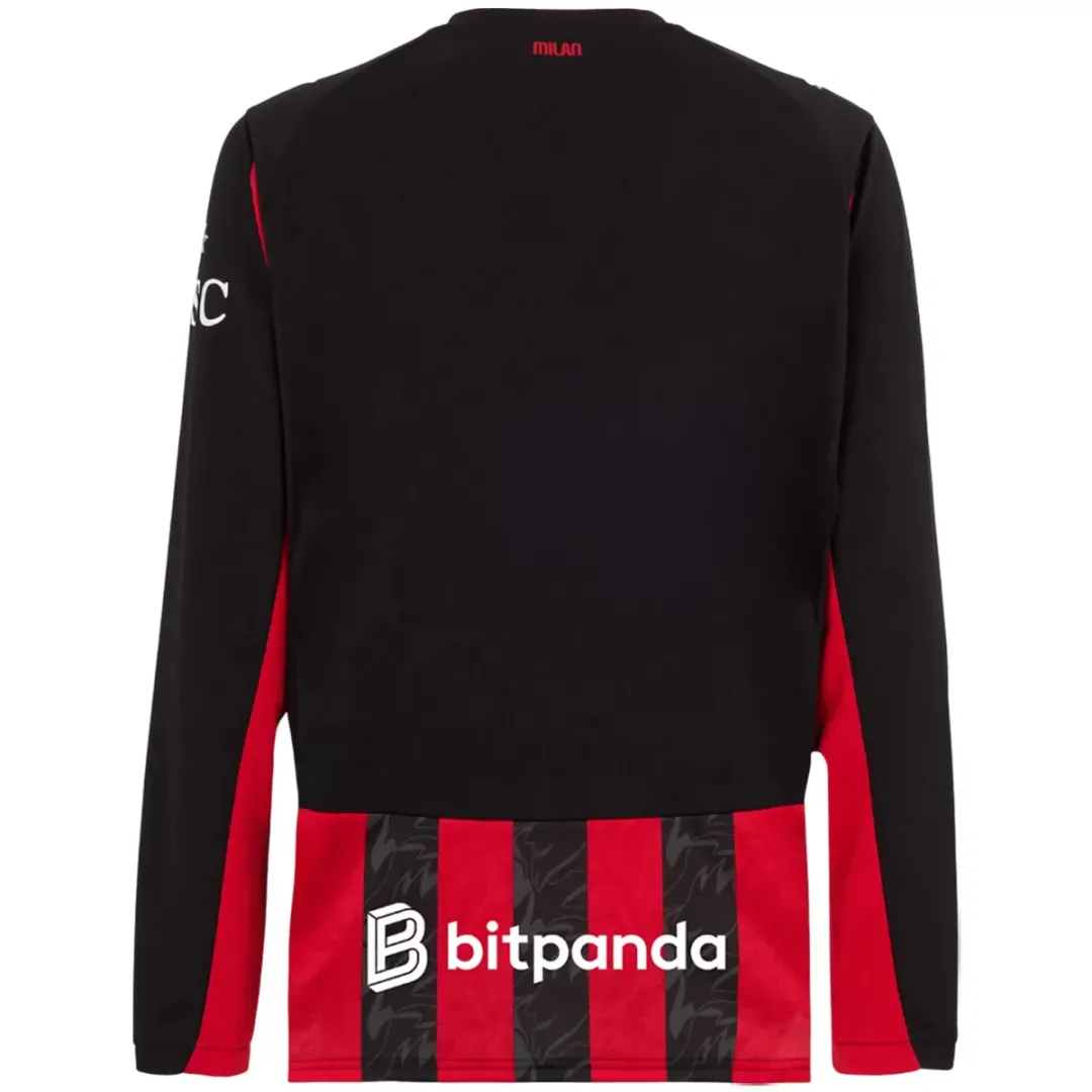 Alternative view of AC Milan Home Long Sleeve Jersey 2025/26