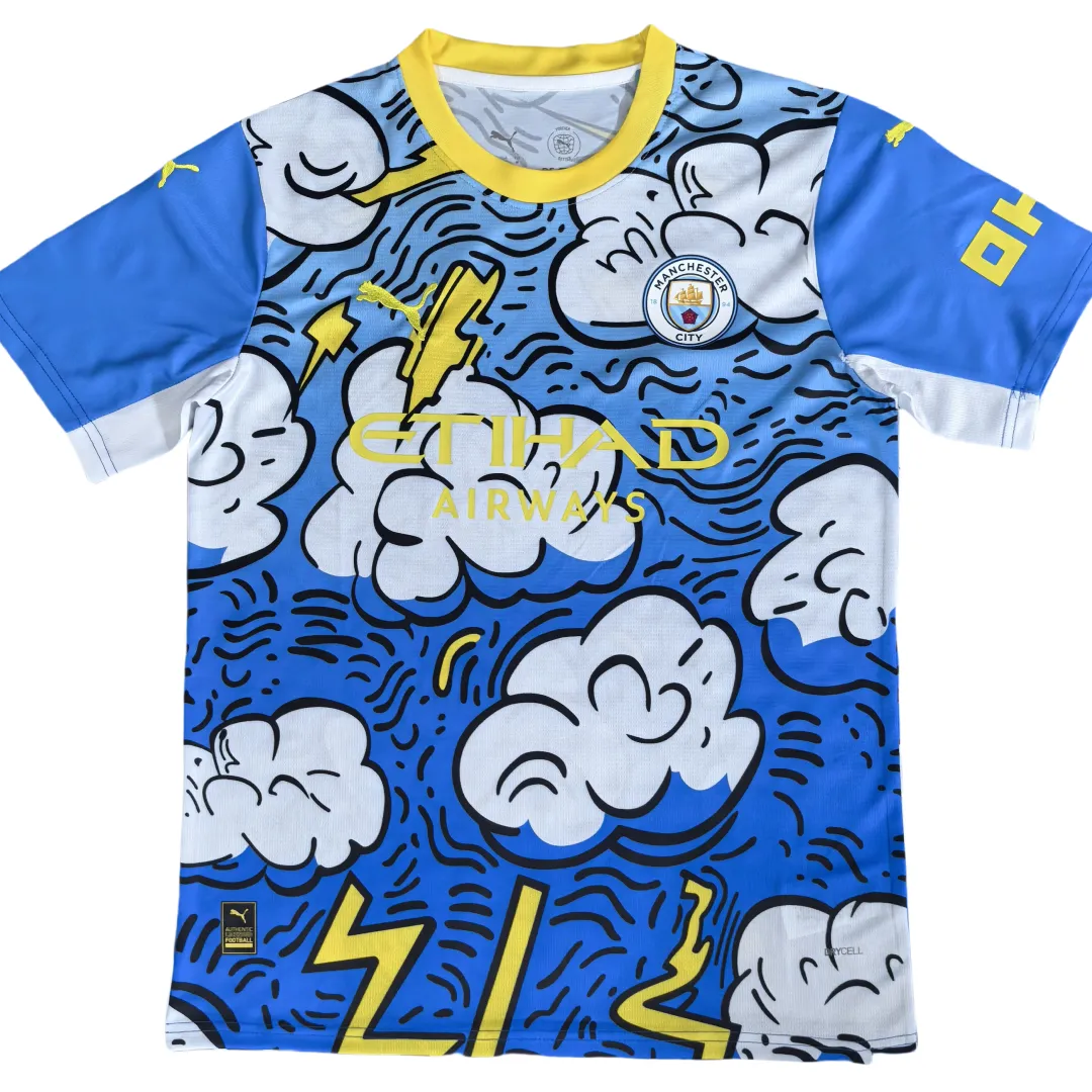 Alternative view of Manchester City Special Edition Blue jersey 2025/26