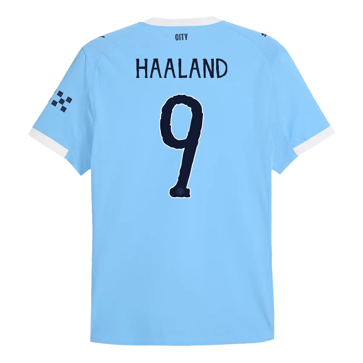 Alternative view of Player Version HAALAND #9 Manchester City Home Jersey 2025/26
