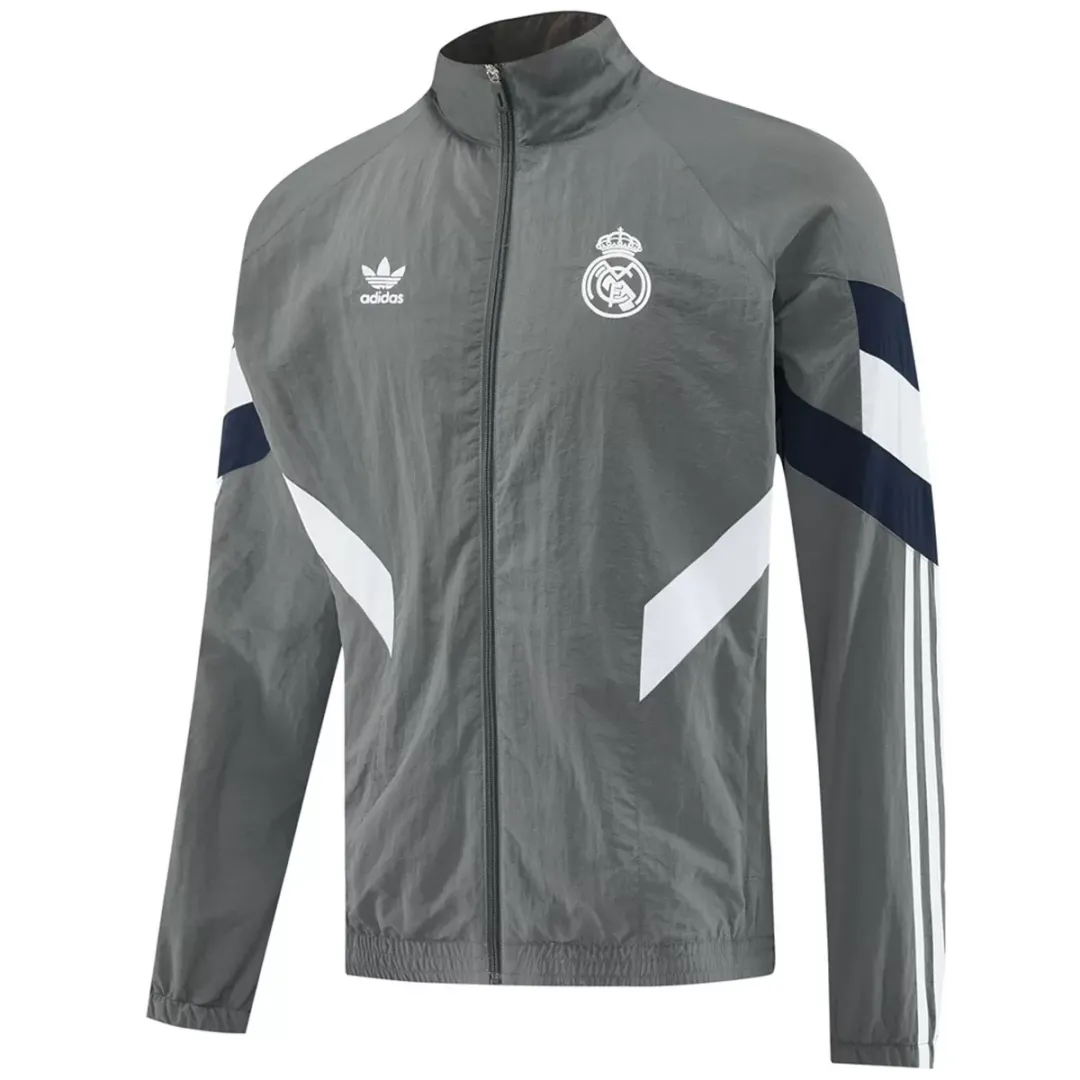 Real Madrid Windbreaker Jacket Gray 2025/26 - Image 3