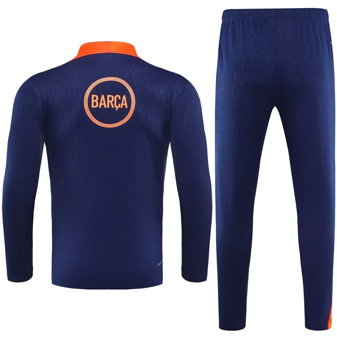 Alternative view of Barcelona 1/4 Zipper Sweat Kit(Top+Pants) Navy&Orange 2025/26