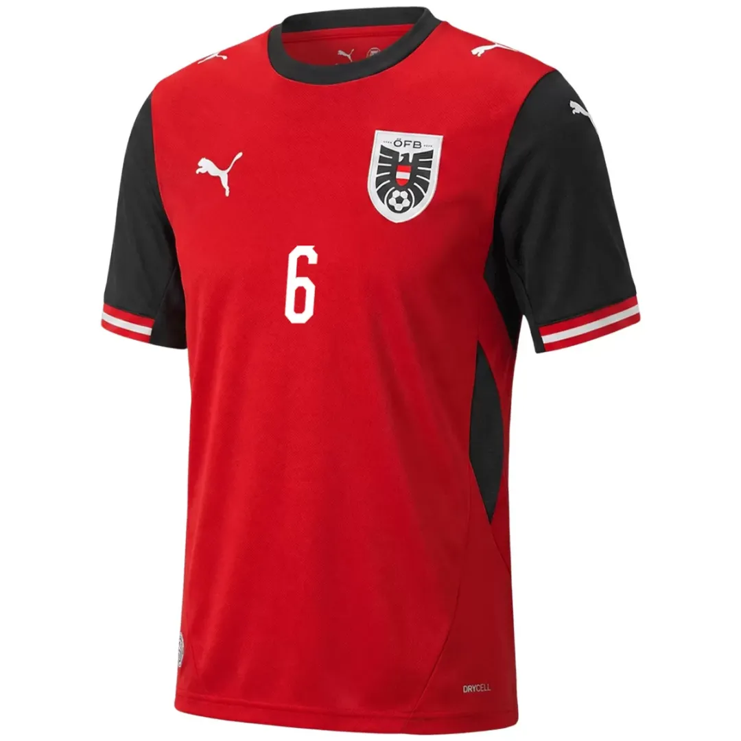 Alternative view of SEIWALD #6 Austria Home Jersey World Cup 2026