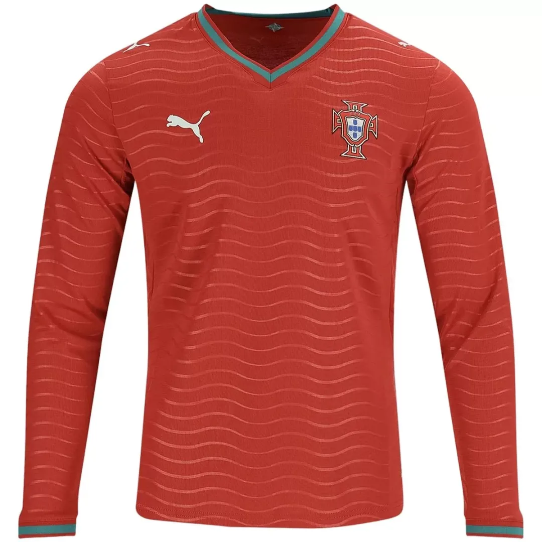 Player Version Portugal Home Long Sleeve Authentic Jersey World Cup 2026