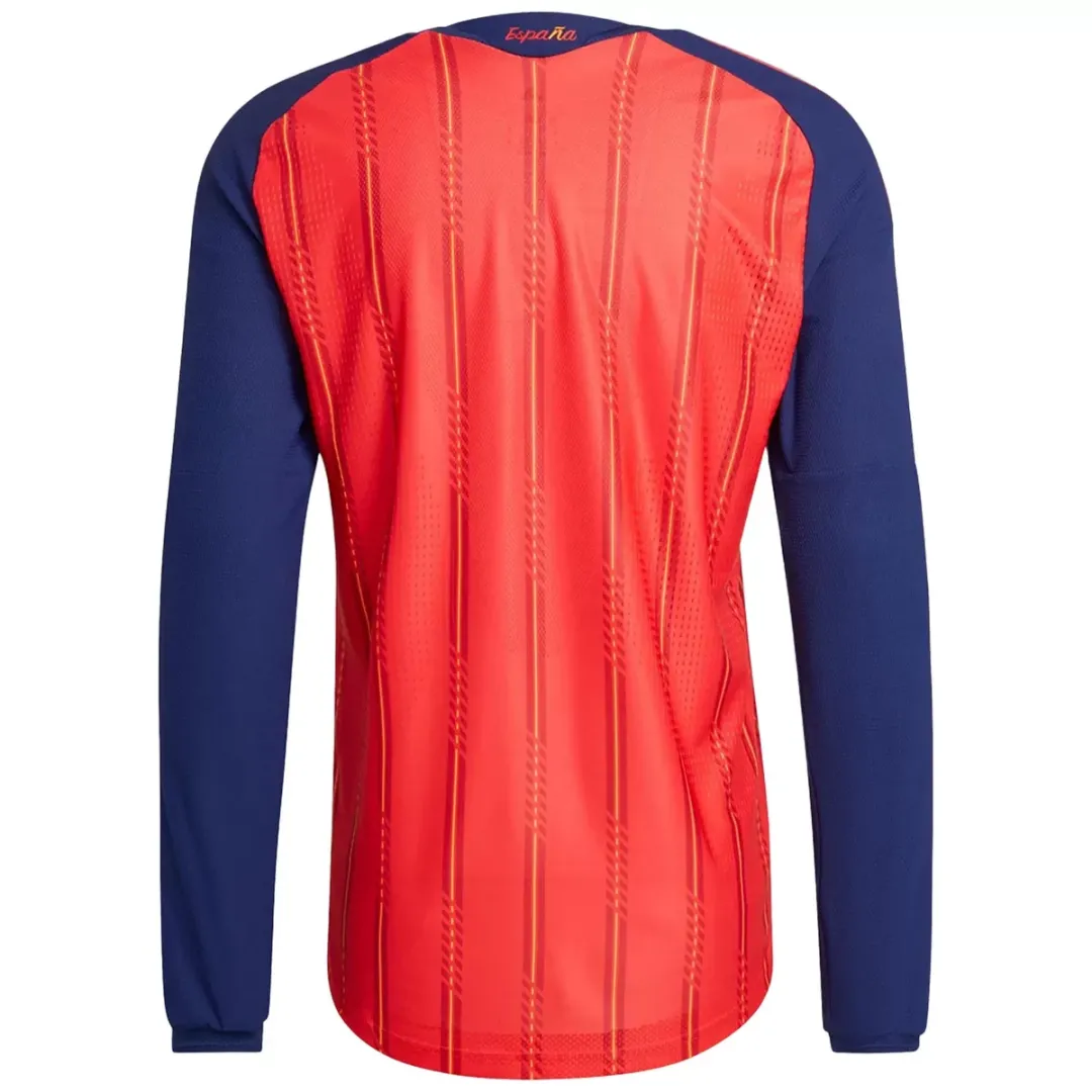 Alternative view of Player Version Spain Home Long Sleeve Authentic Jersey World Cup 2026