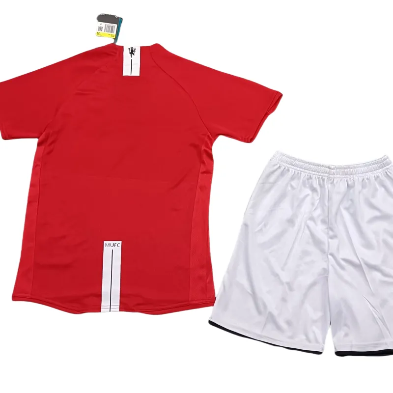 Alternative view of Kid's Retro Manchester United Home Kit 2007/08