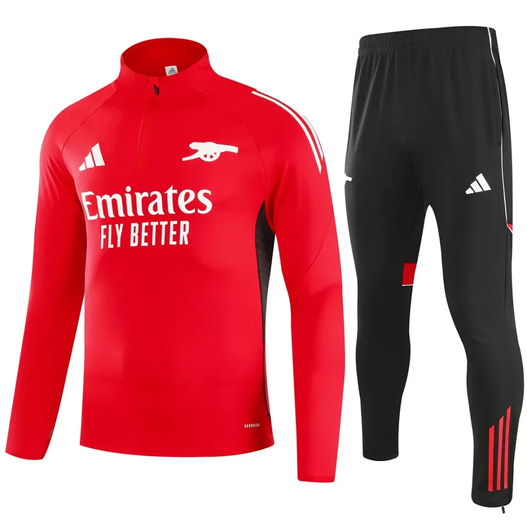 Kid's Arsenal 1/4 Zipper Sweat Kit(Top+Pants) Red 2025/26