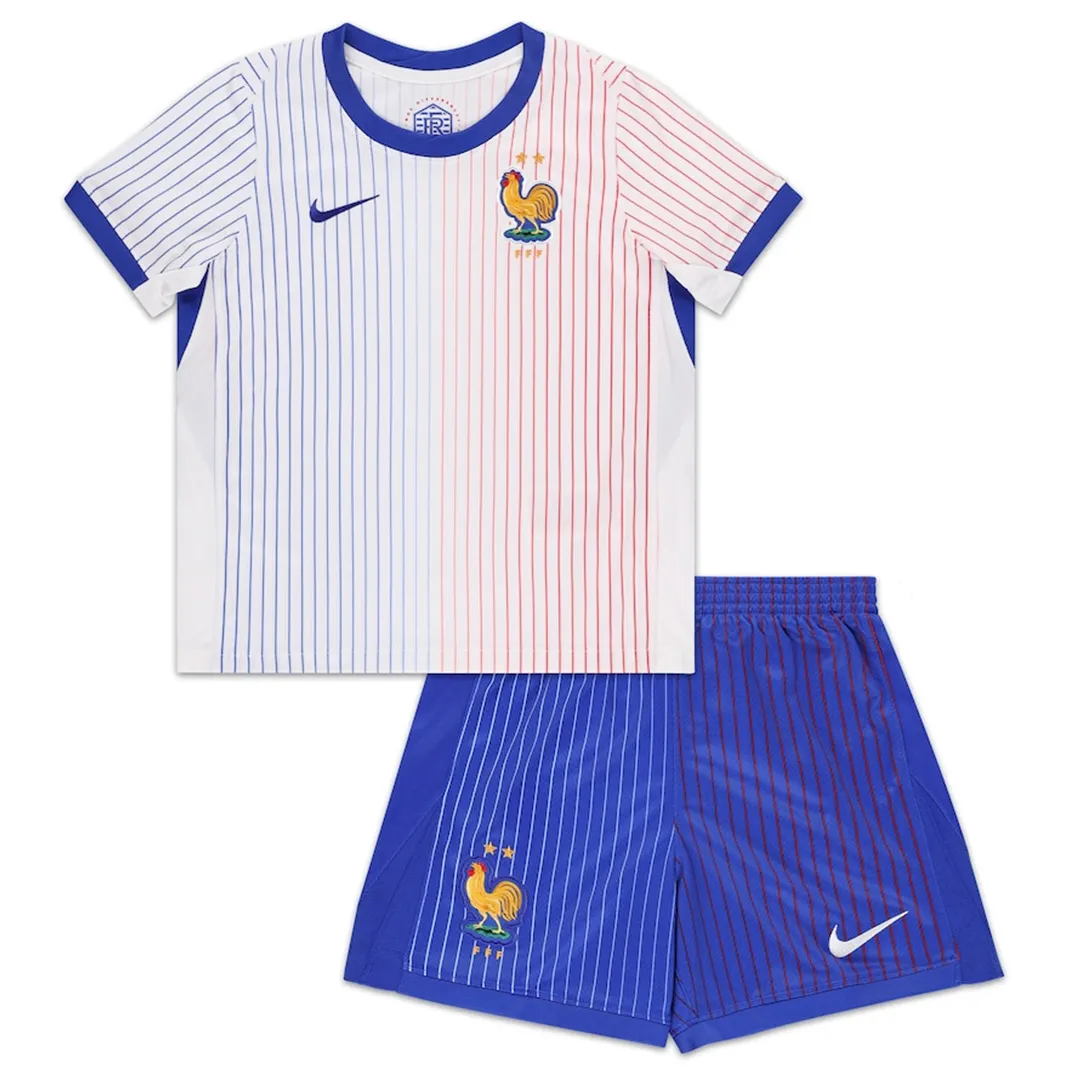 Alternative view of Kid's France Away Jersey+Shorts EURO 2024