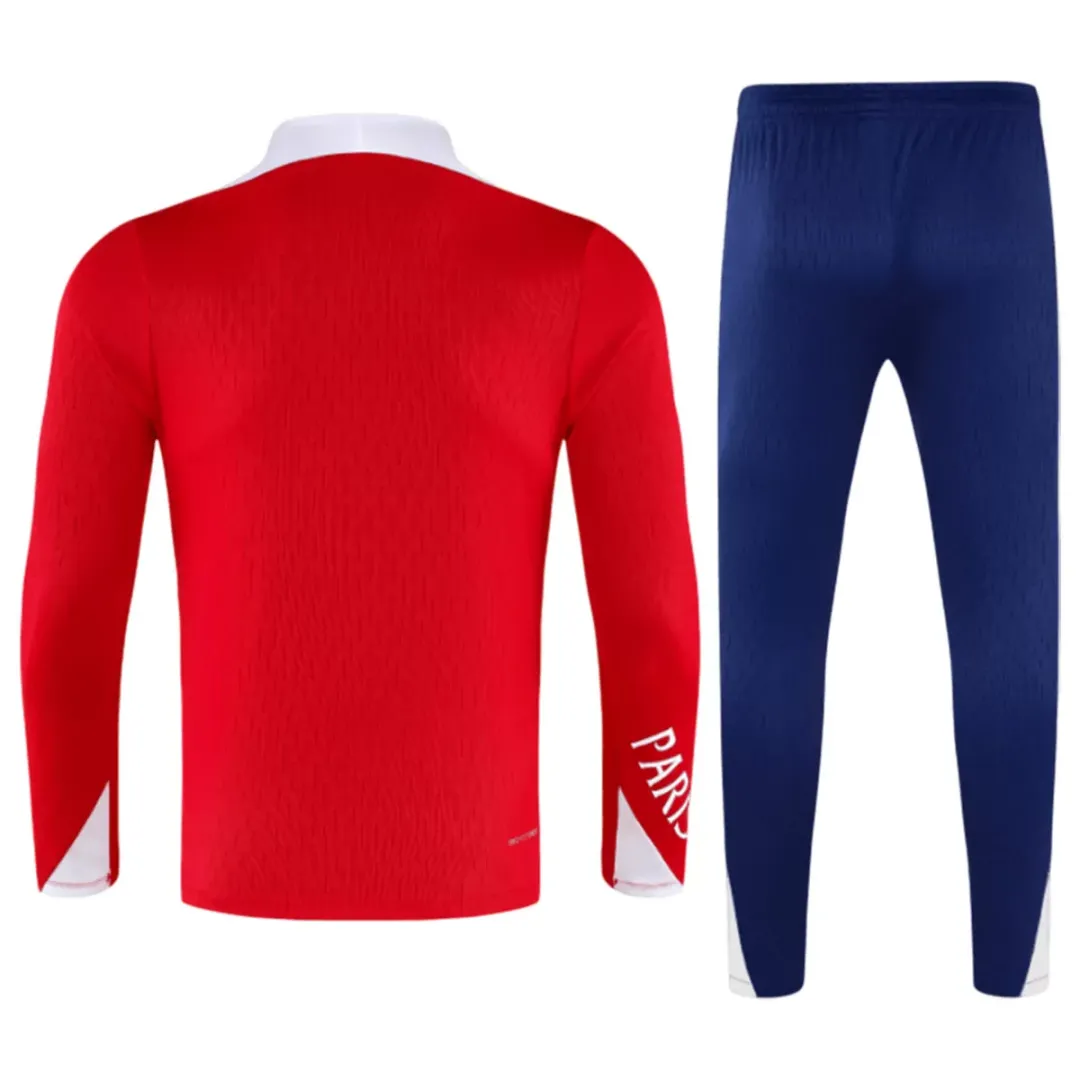 Alternative view of Kid's PSG Paris Saint-Germain Zipper Sweatshirt Kit(Top+Pants) Red 2025/26