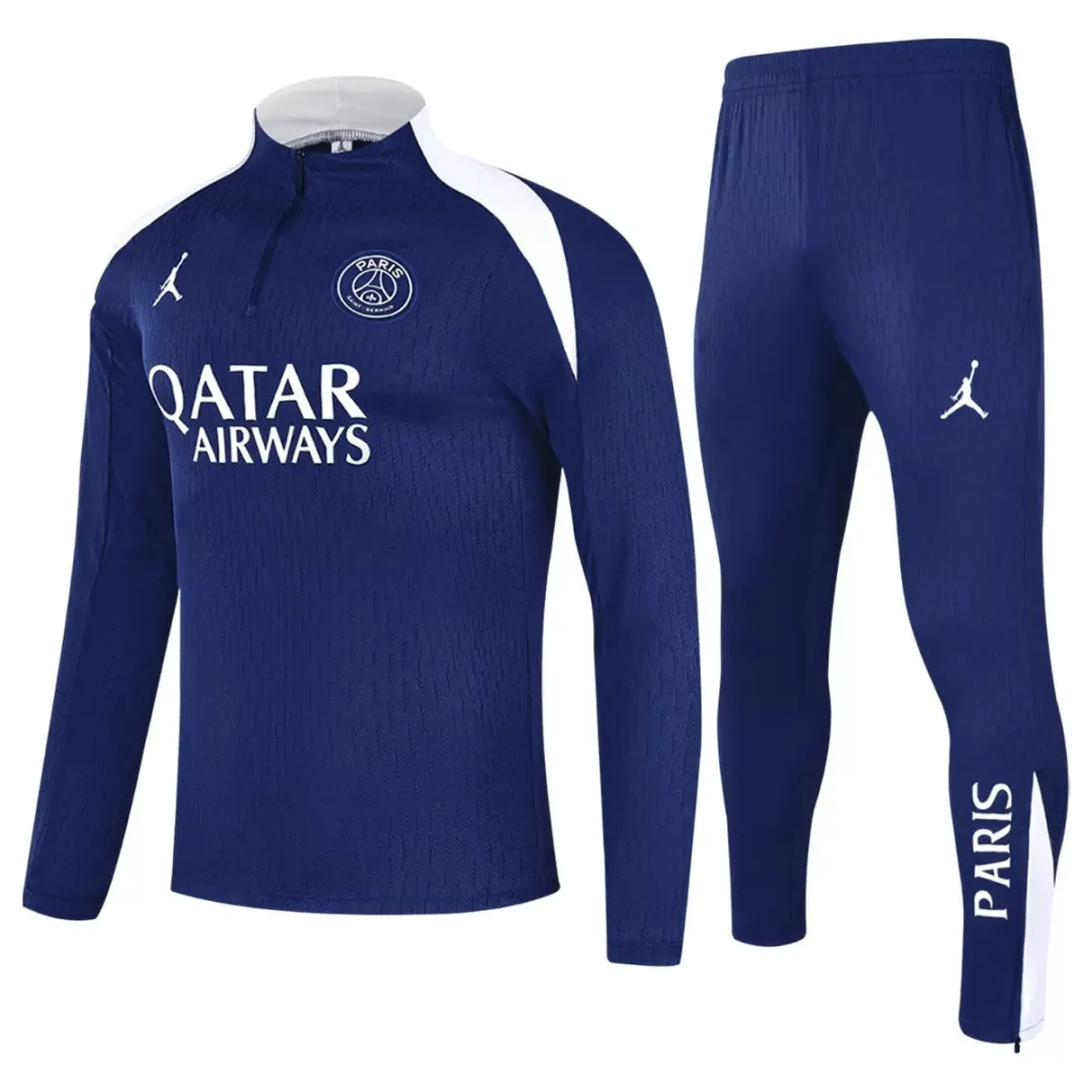 Kid's PSG Paris Saint-Germain Zipper Sweatshirt Kit(Top+Pants) Navy 2025/26