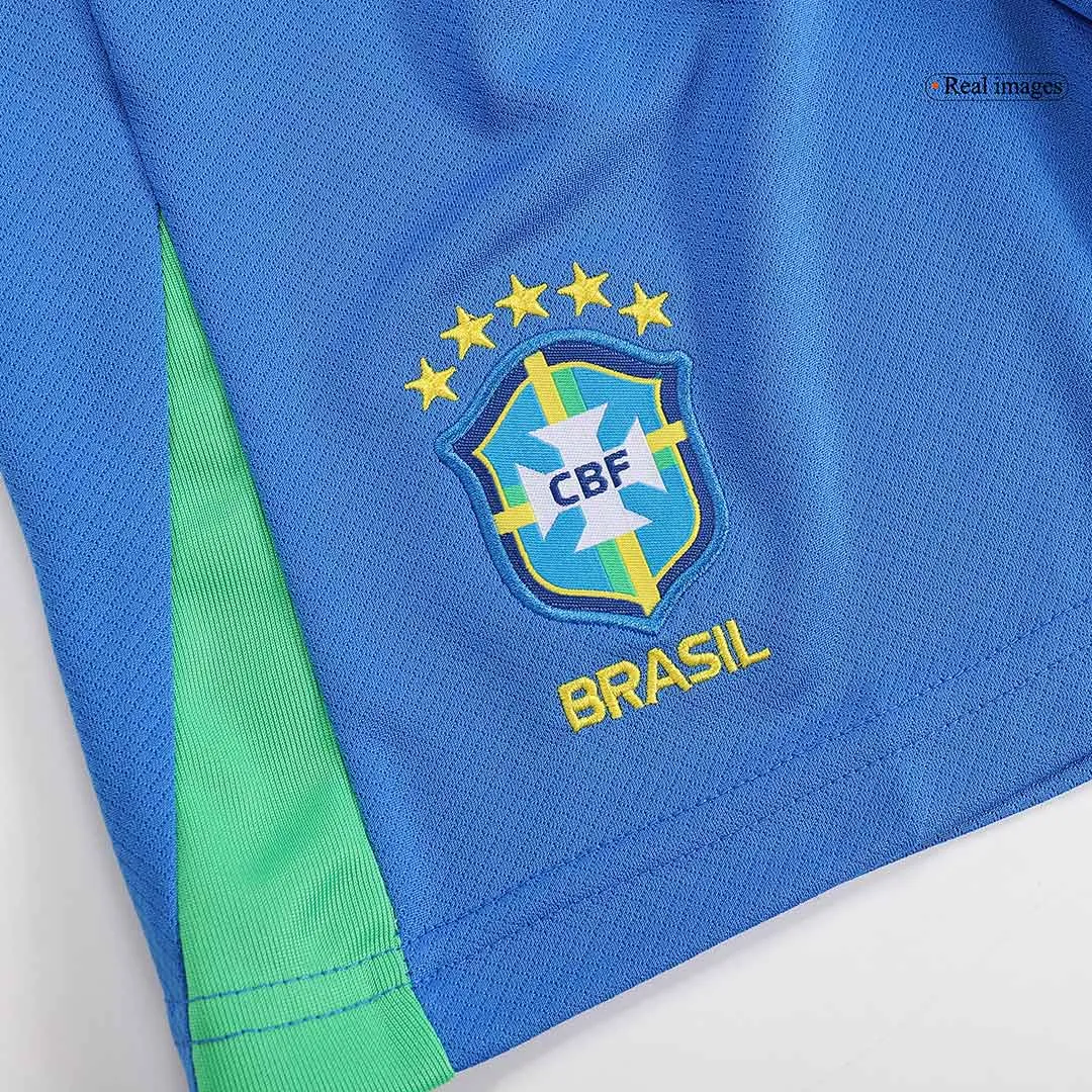 Kid's Brazil Home Jersey+Shorts Copa America 2024 - Image 9