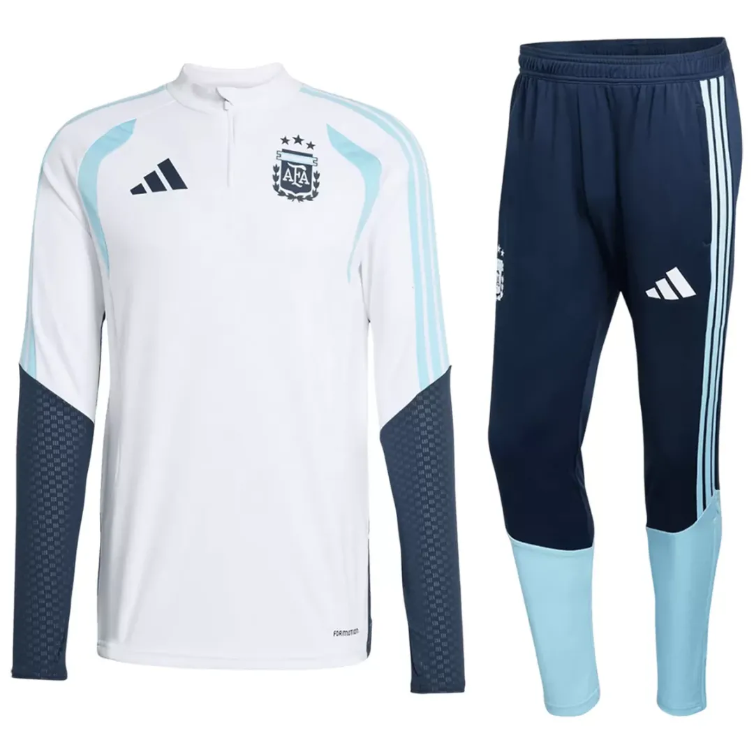 Kid's Argentina Zipper Sweatshirt Kit(Top+Pants) White 2026
