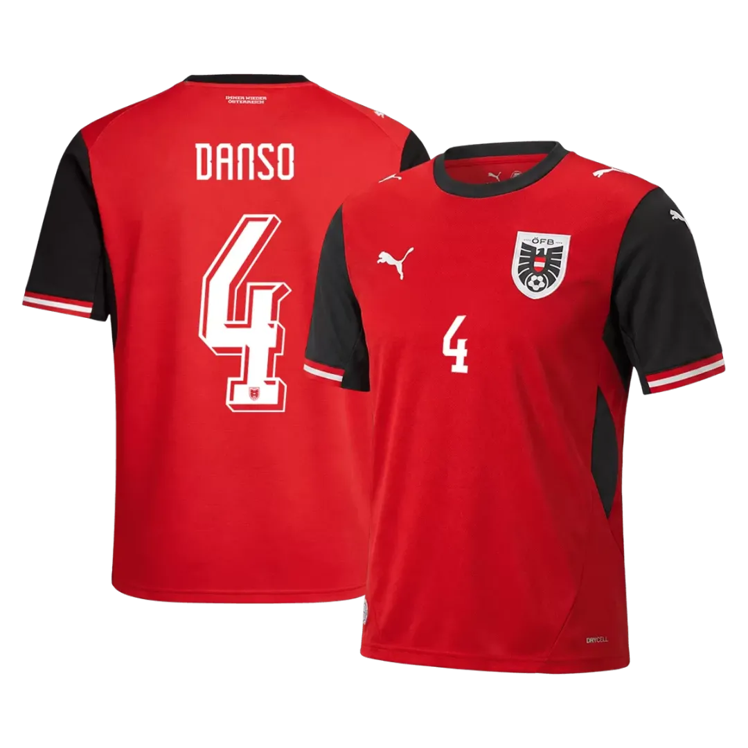 Alternative view of DANSO #4 Austria Home Jersey World Cup 2026