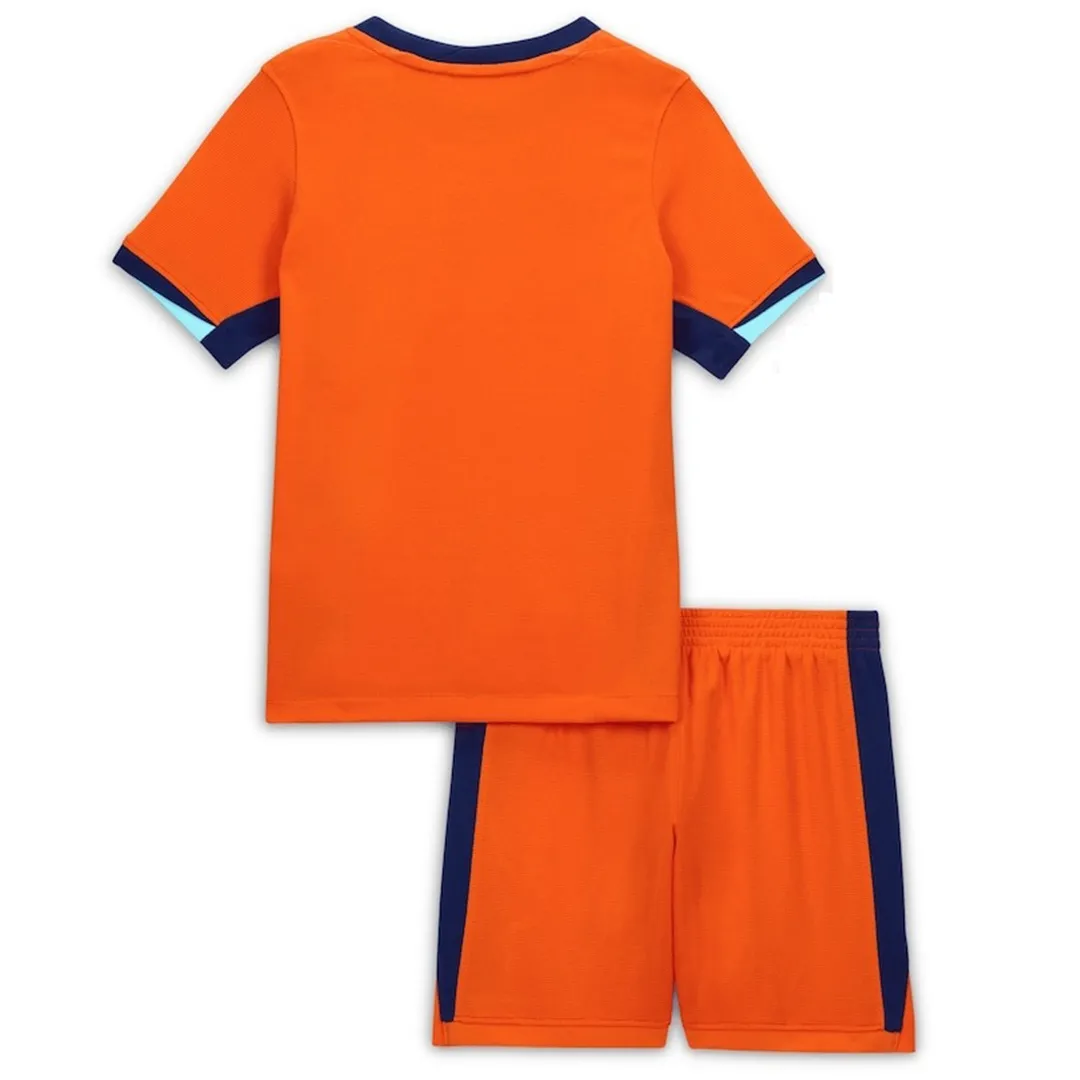 Alternative view of Kid's Netherlands Home Jersey+Shorts EURO 2024