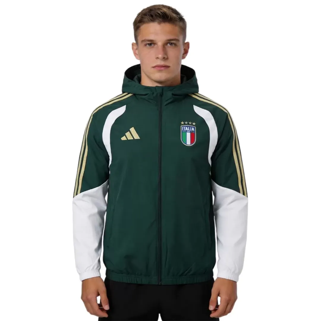 Alternative view of Italy Windbreaker Hoodie Jacket Green 2026