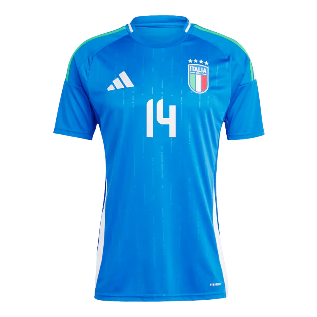 Alternative view of Federico Chiesa #14 Italy Home Jersey EURO 2024