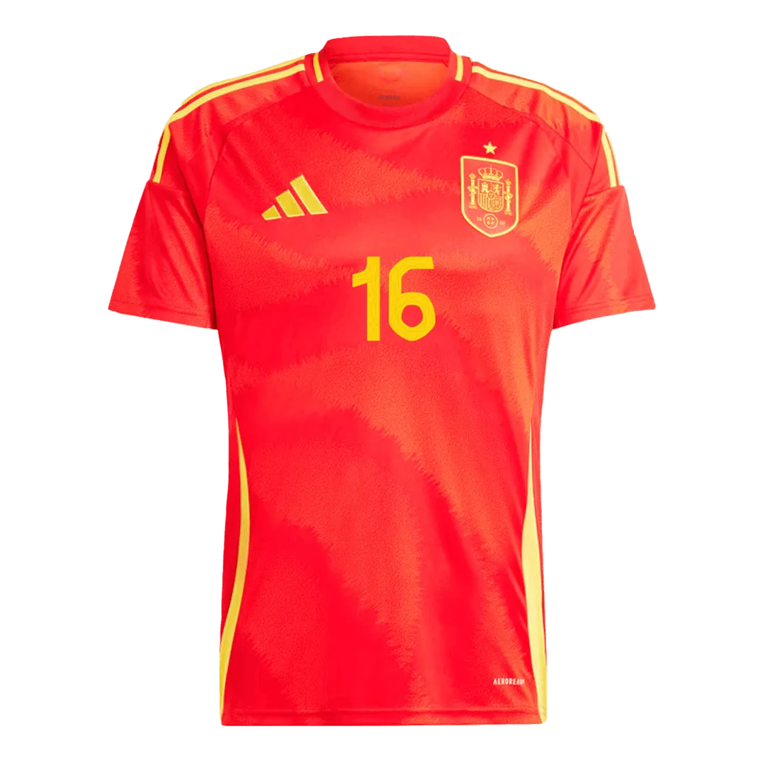 Alternative view of Rodrigo #16 Spain Home Jersey EURO 2024