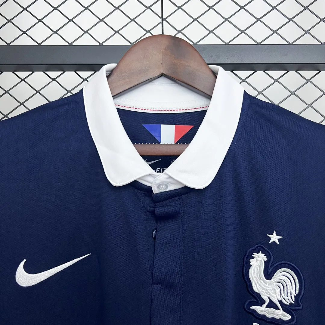 France Rertro Home Long Sleeve Jersey 2014 - Image 3