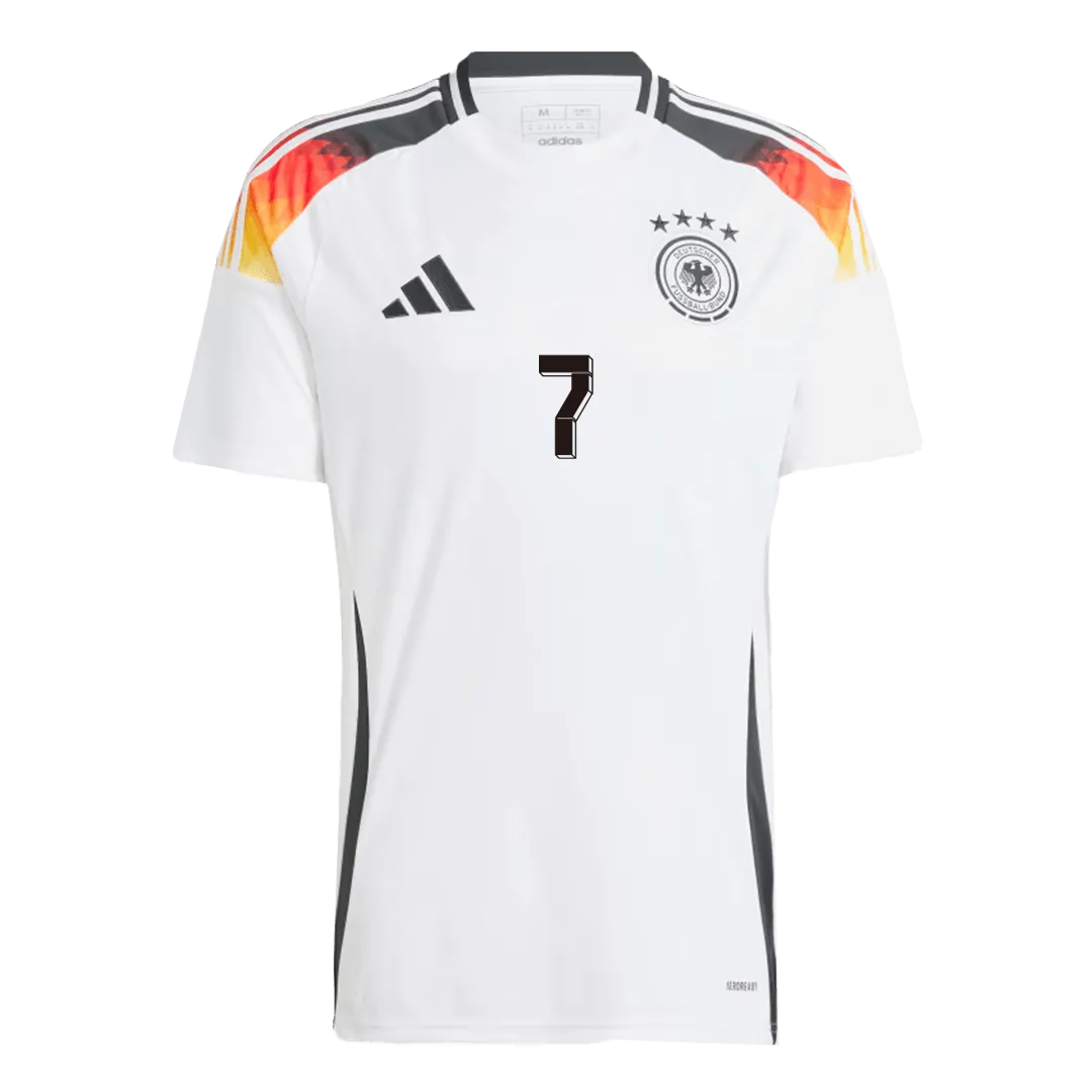 Alternative view of Kai Havertz #7 Germany Home Jersey EURO 2024