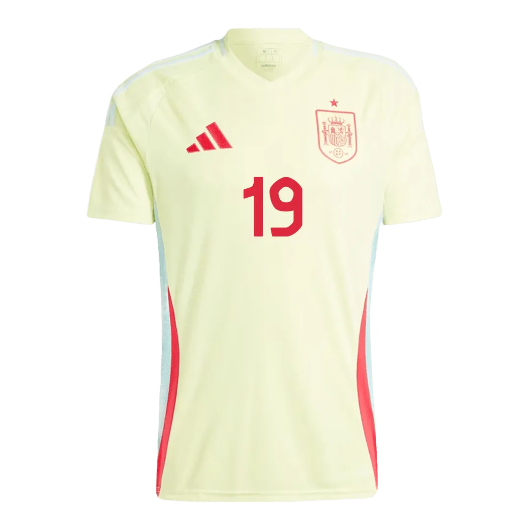Alternative view of LAMINE YAMAL #19 Spain Away Jersey EURO 2024