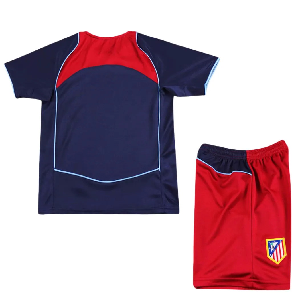 Alternative view of Kid's Retro Atletico Madrid Away Kit 2004/05