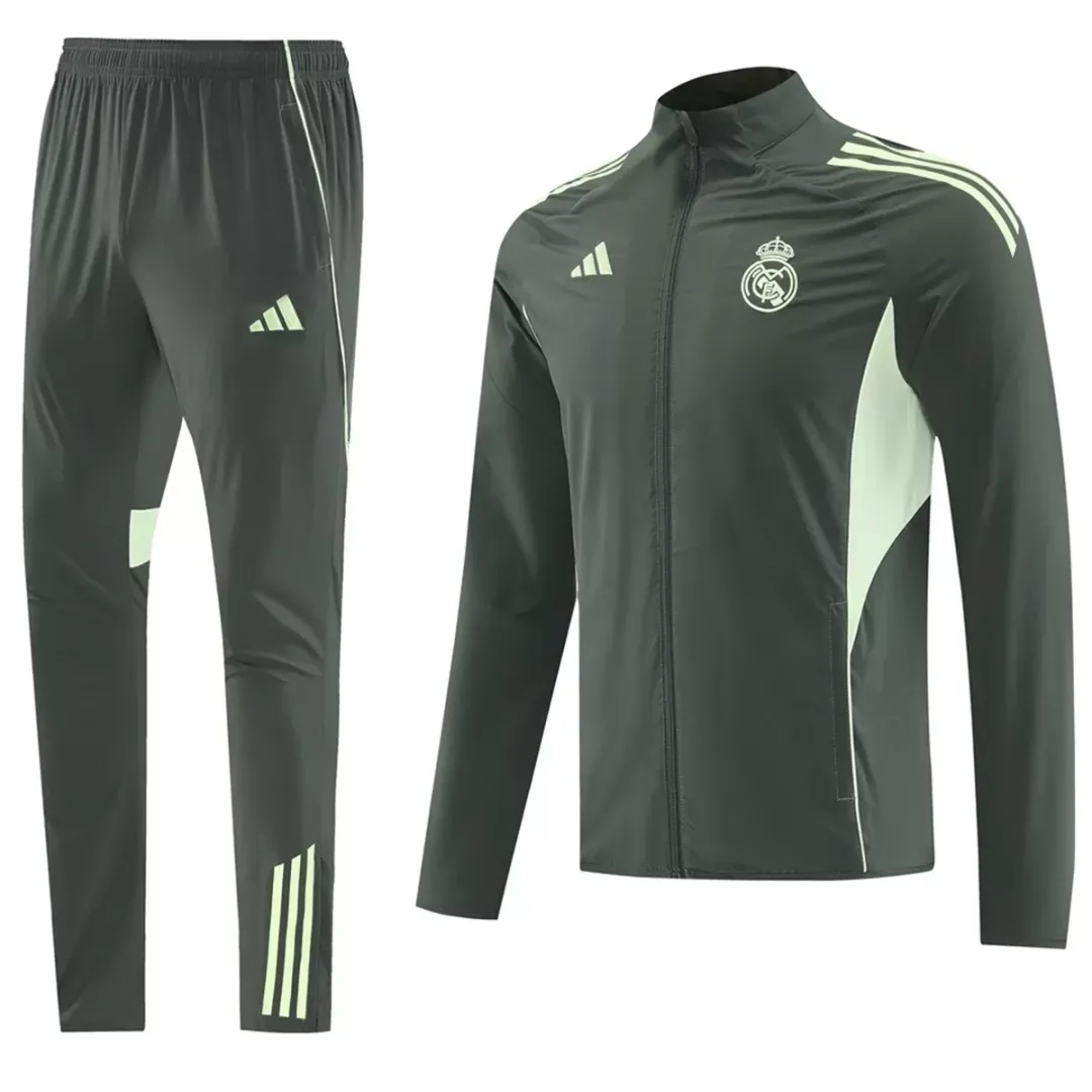 Real Madrid Training Tracksuit Kit(Jacket+Pants) Green 2025/26