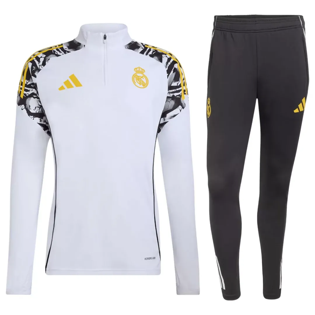 Real Madrid x Marvel Zipper Sweatshirt Kit(Top+Pants) White 2025/26