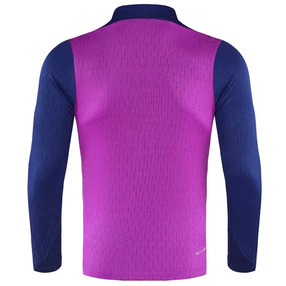 Barcelona 1/4 Zipper Sweat Kit(Top+Pants) Purple 2025/26 - Image 4