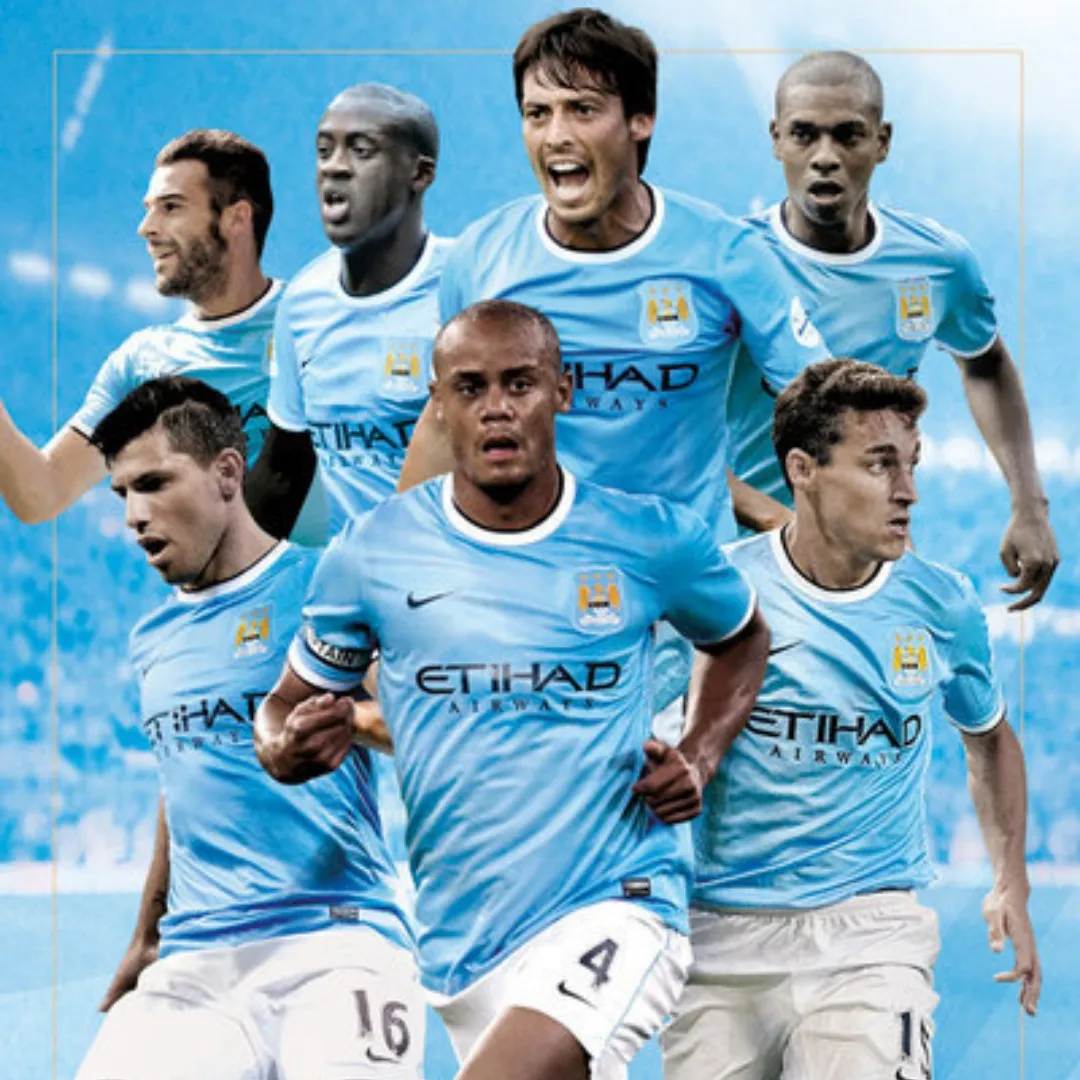 Alternative view of Retro Manchester City Home Jersey 2013/14