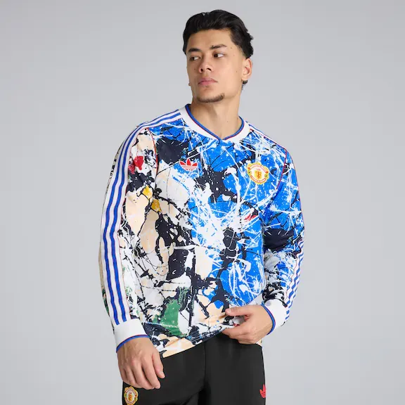 Manchester United Stone Roses Long Sleeve Jersey - Image 4