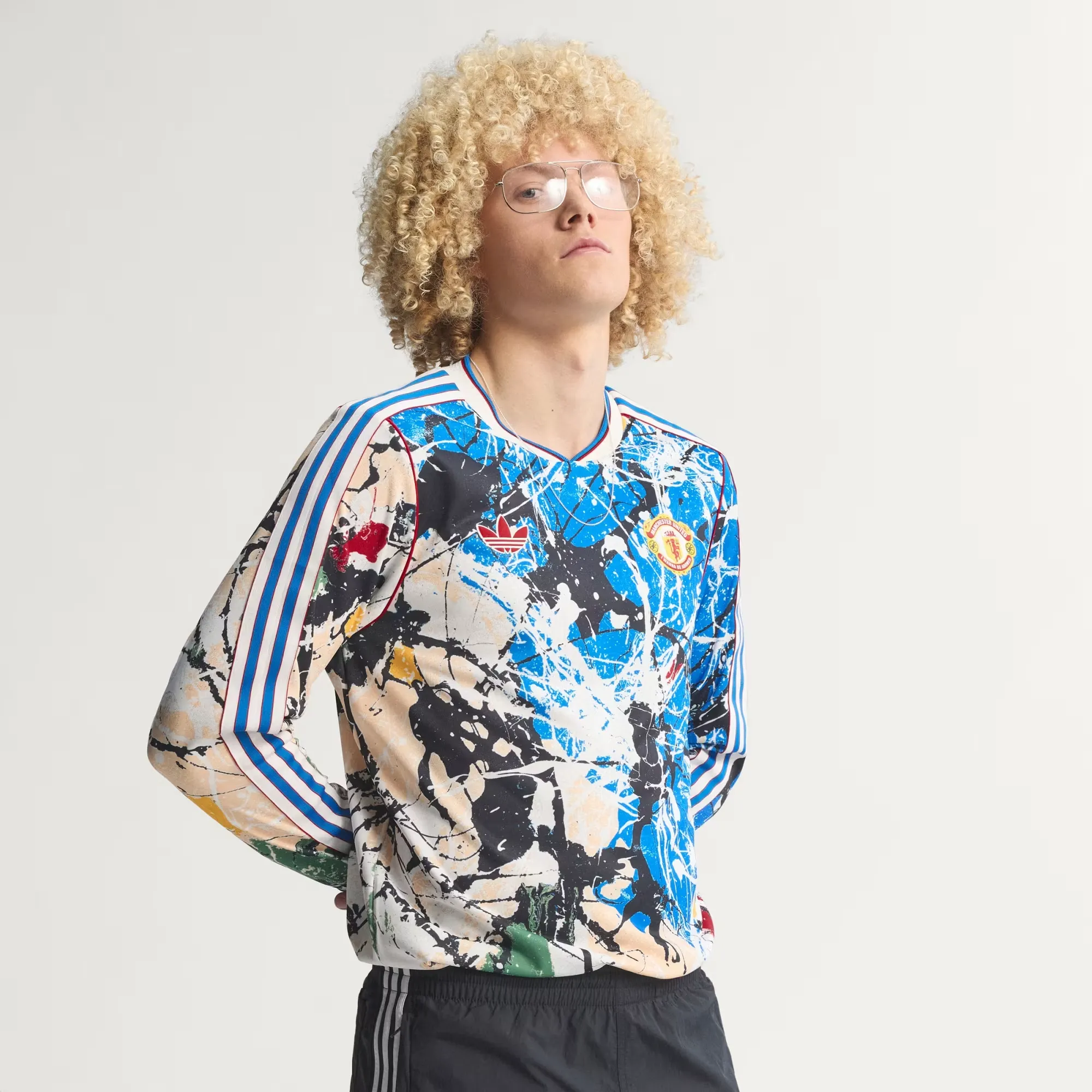 Manchester United Stone Roses Long Sleeve Jersey - Image 8
