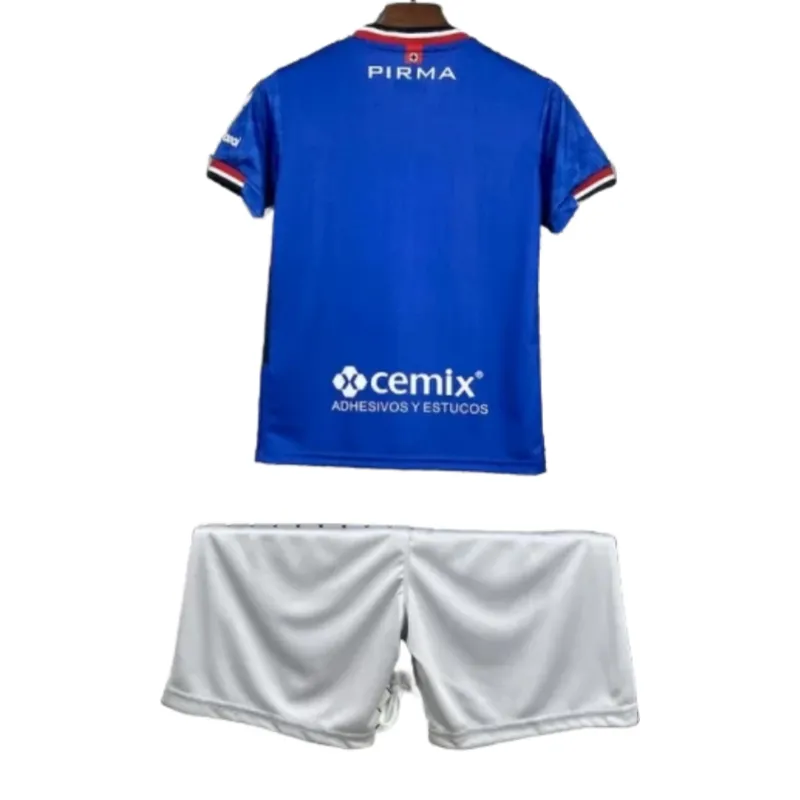 Alternative view of Cruz Azul soccer jersey Home Kids Kit 2025-26 Fan version