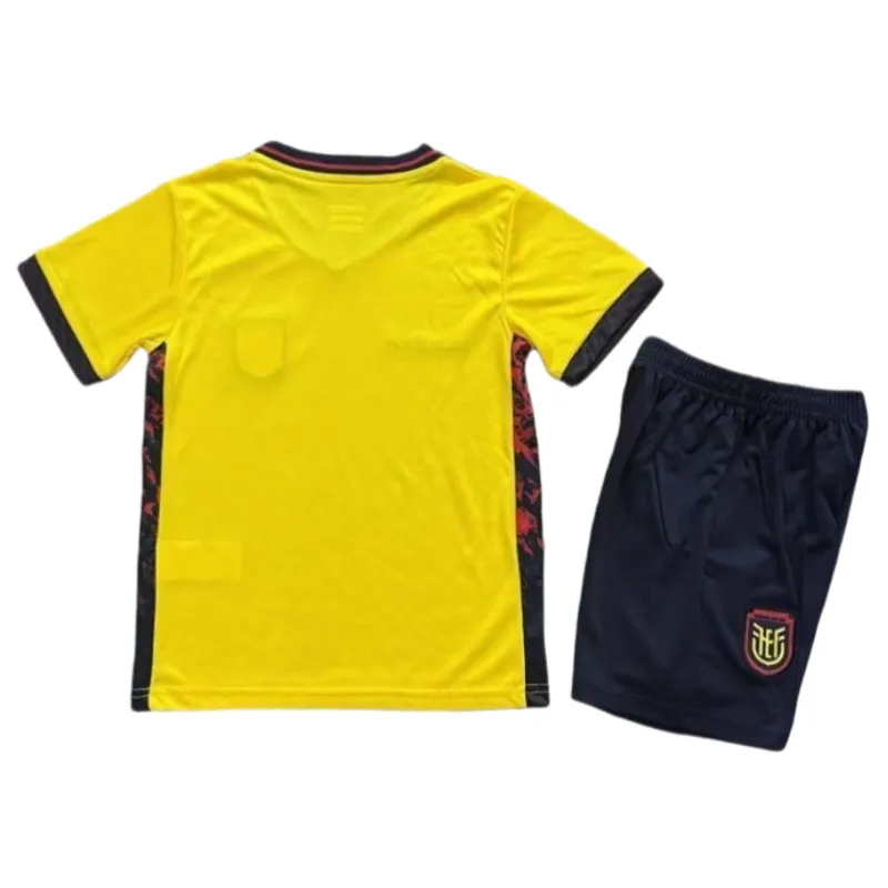Alternative view of Ecuador World Cup 2026 Home Kids Short Sleeve Kit & Jersey + Shorts Fan Version